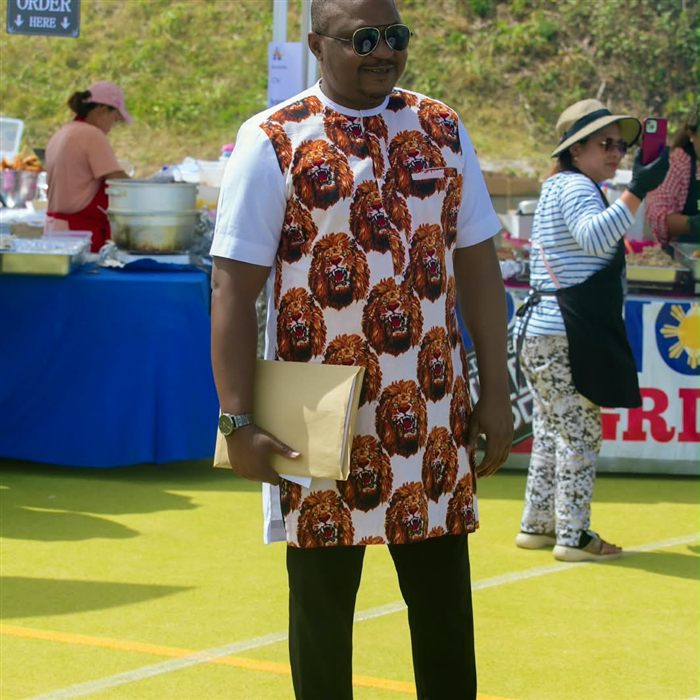 At a community event