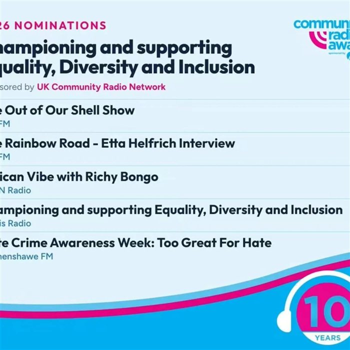 Finalist — Community Radio Awards 2026